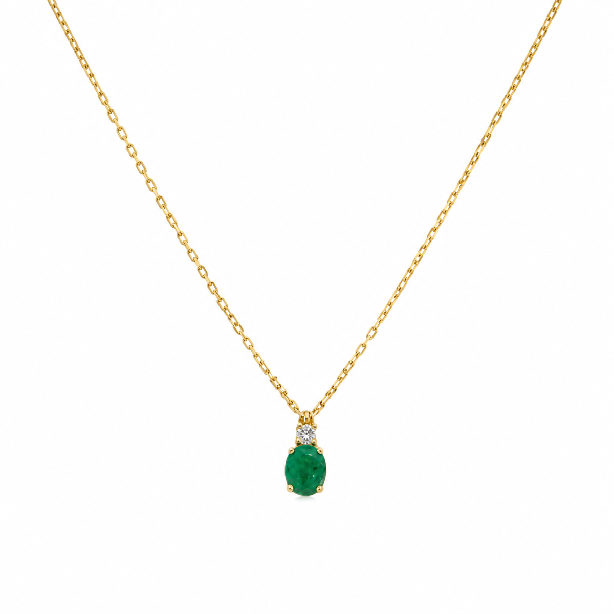 Diamond Emerald Necklace