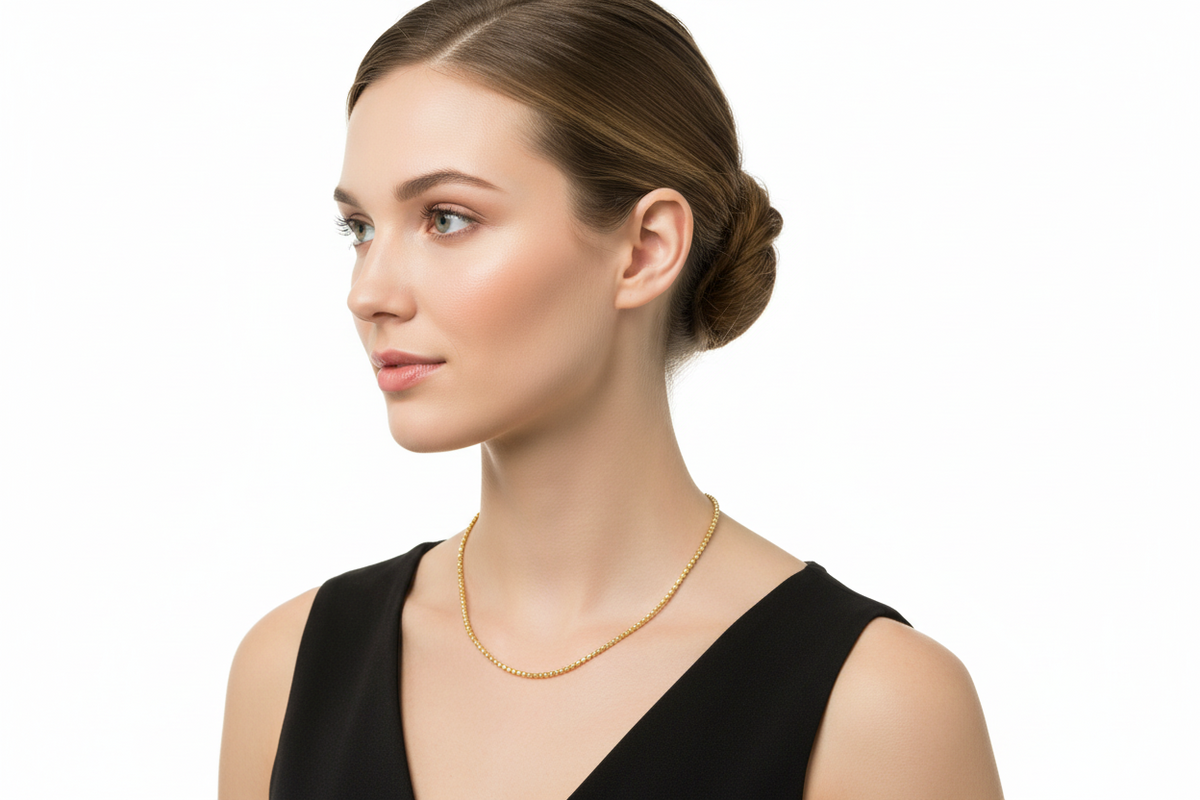 Diamond Cut Balls Necklace