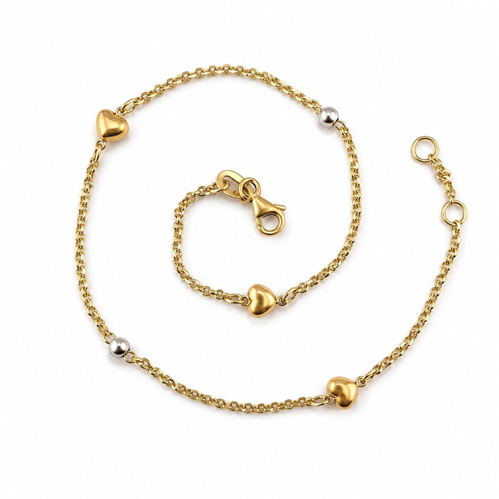 Hearts Bicolor Anklet