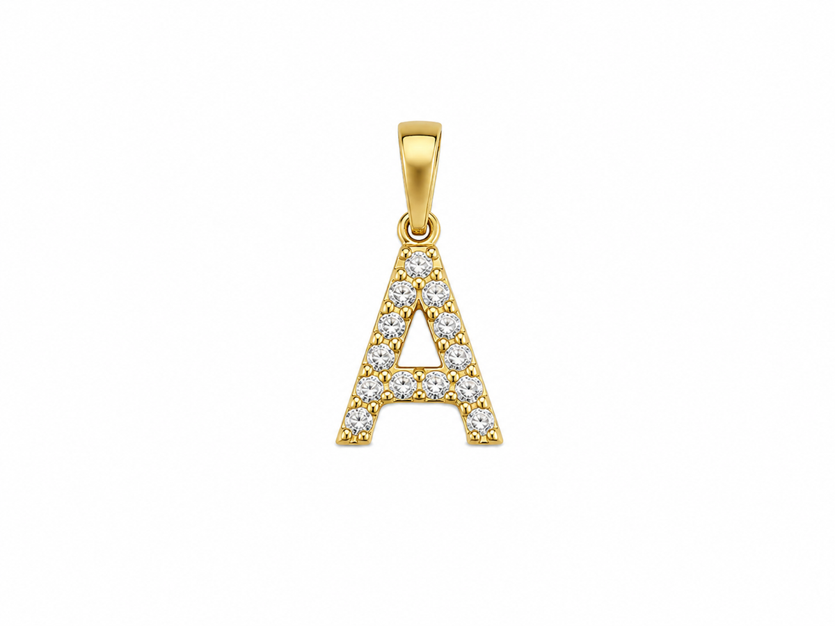 Zirconia Letter Pendant
