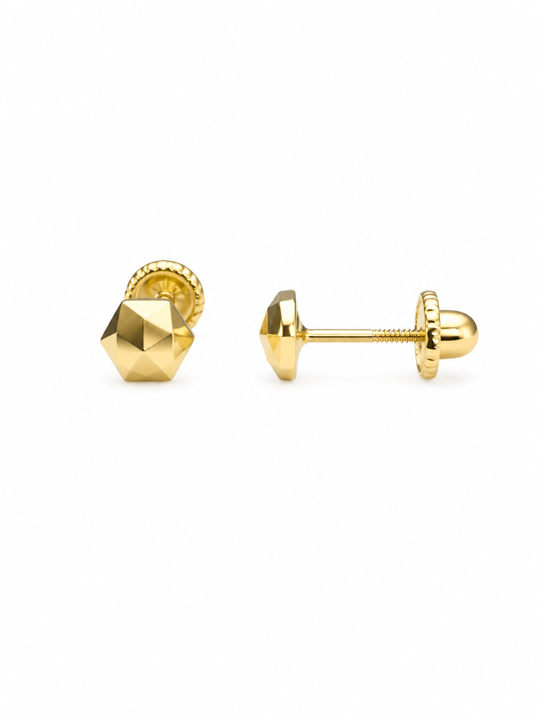 Diamond Cut style Stud Earrings