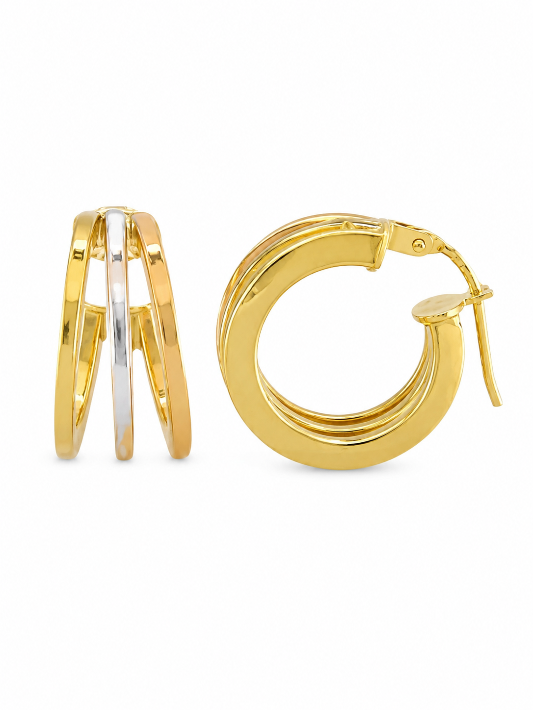 Three Colors Hoops Earrings