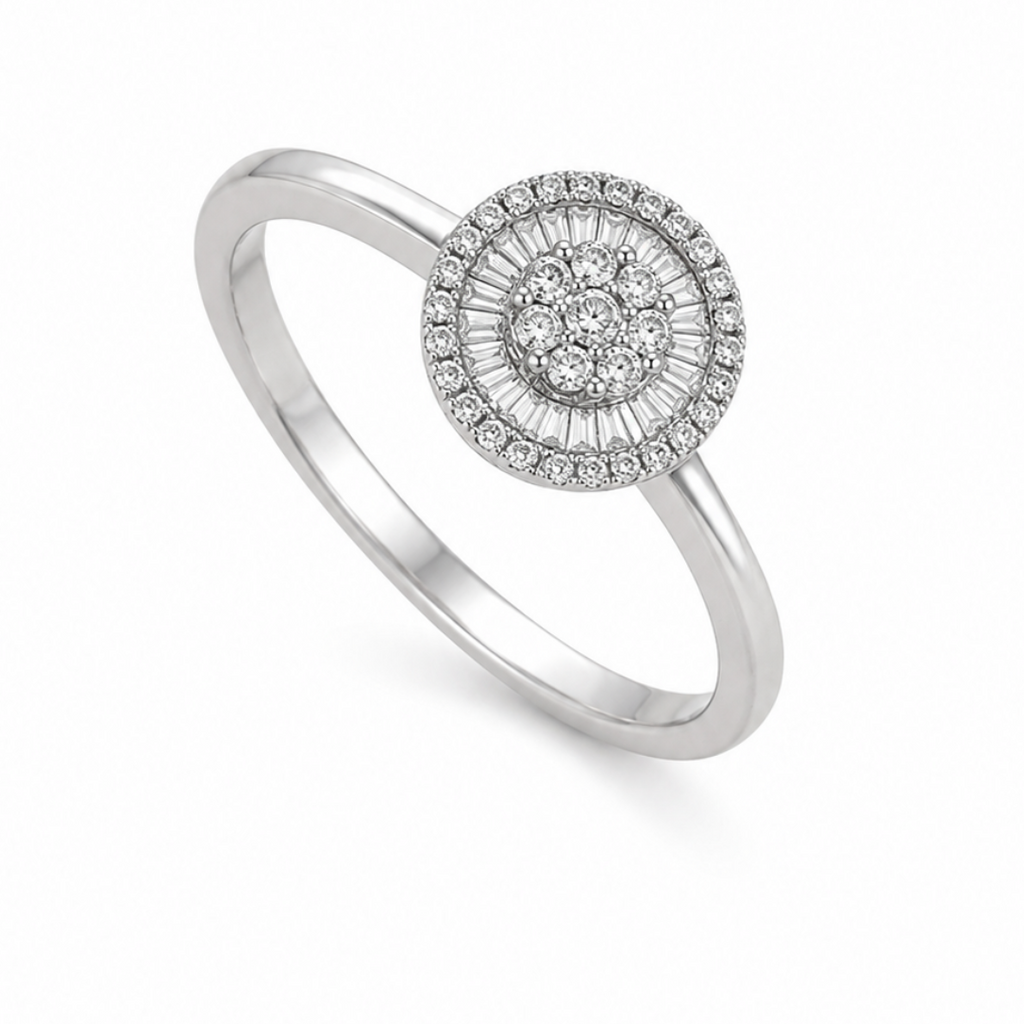 Round Halo Diamond Ring
