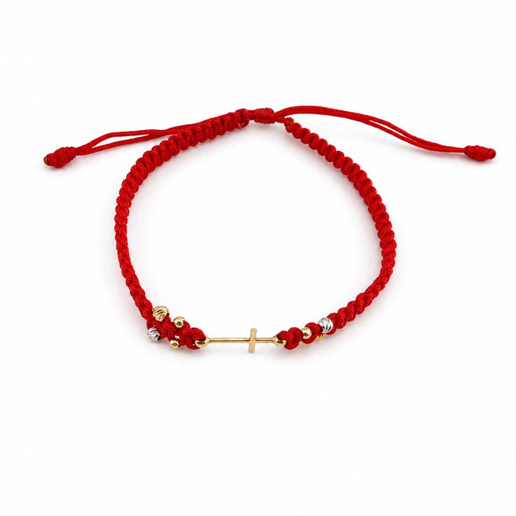 Red String Cross Bracelet