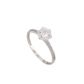 Solitaire White Ring