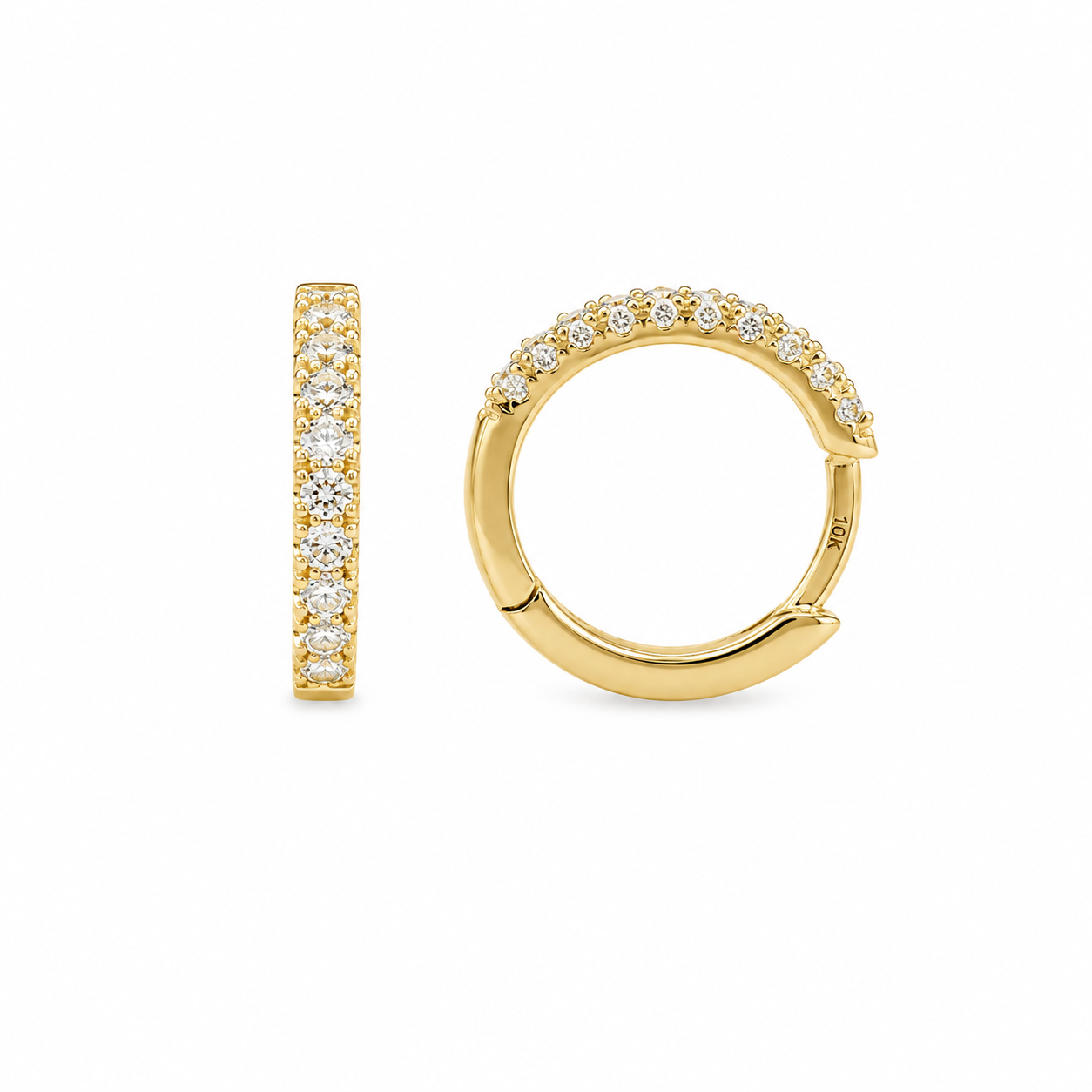 Zirconia Hoops Earrings