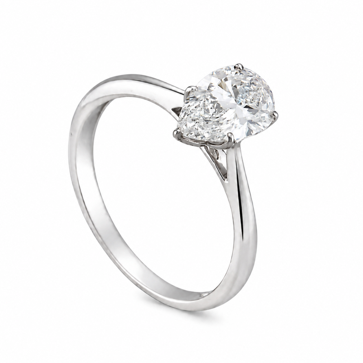 Pear Cut Diamond Ring