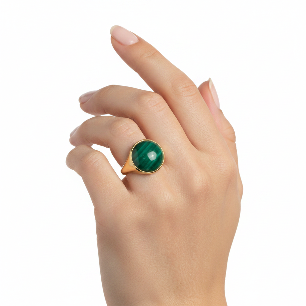 Malachita Round Ring