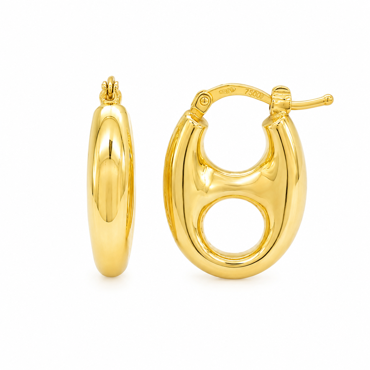 Mariner Puff Hoop Earrings