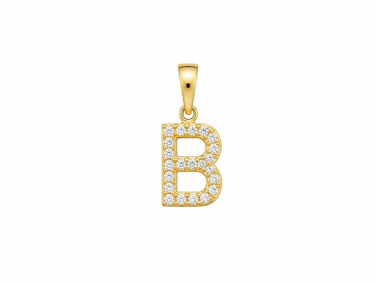 Zirconia Letter Pendant