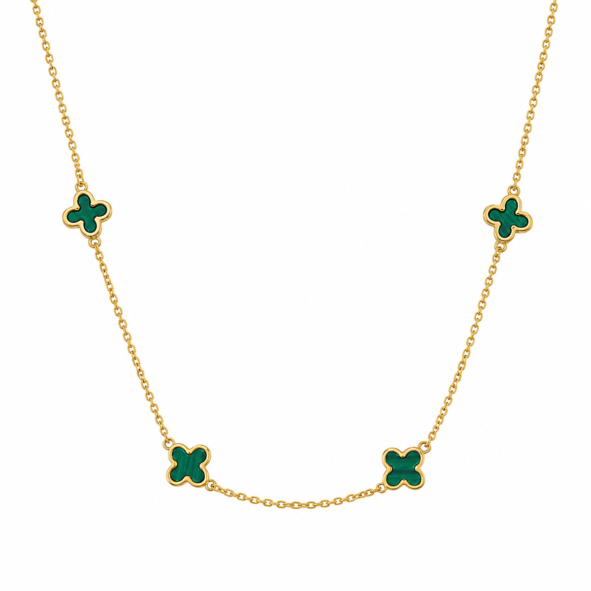 Small Green Trevol Necklace