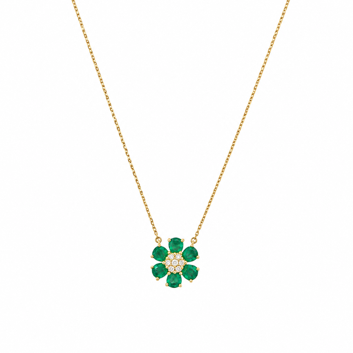 Diamond Emerald Necklace