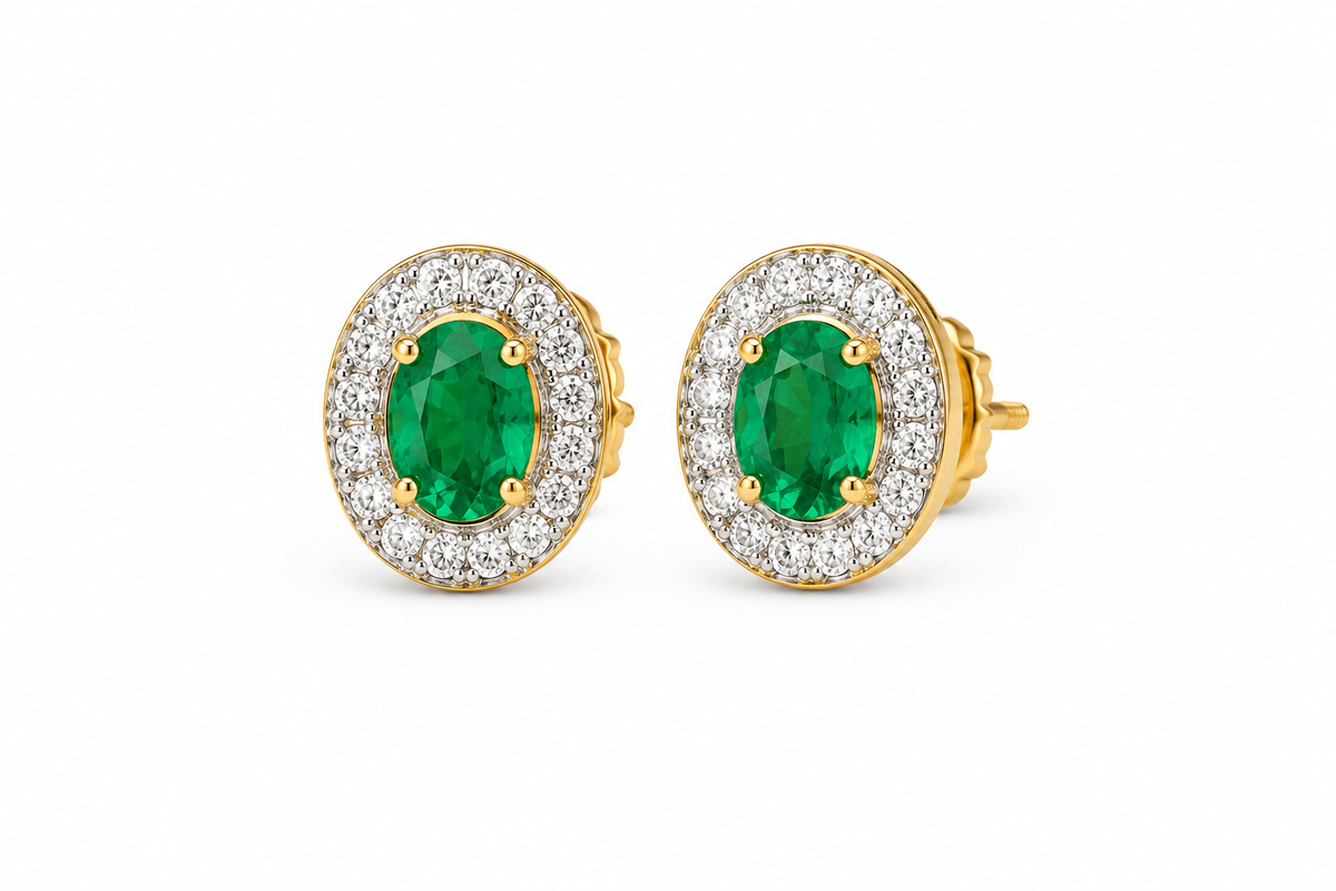 Diamond Stud  Earrings Jewelry