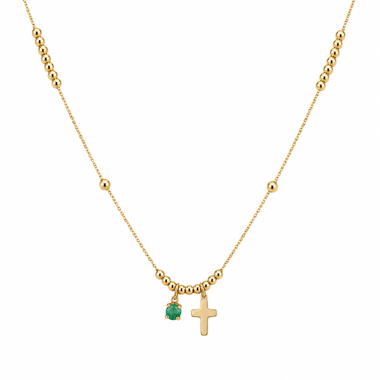 Diamond Emerald Necklace