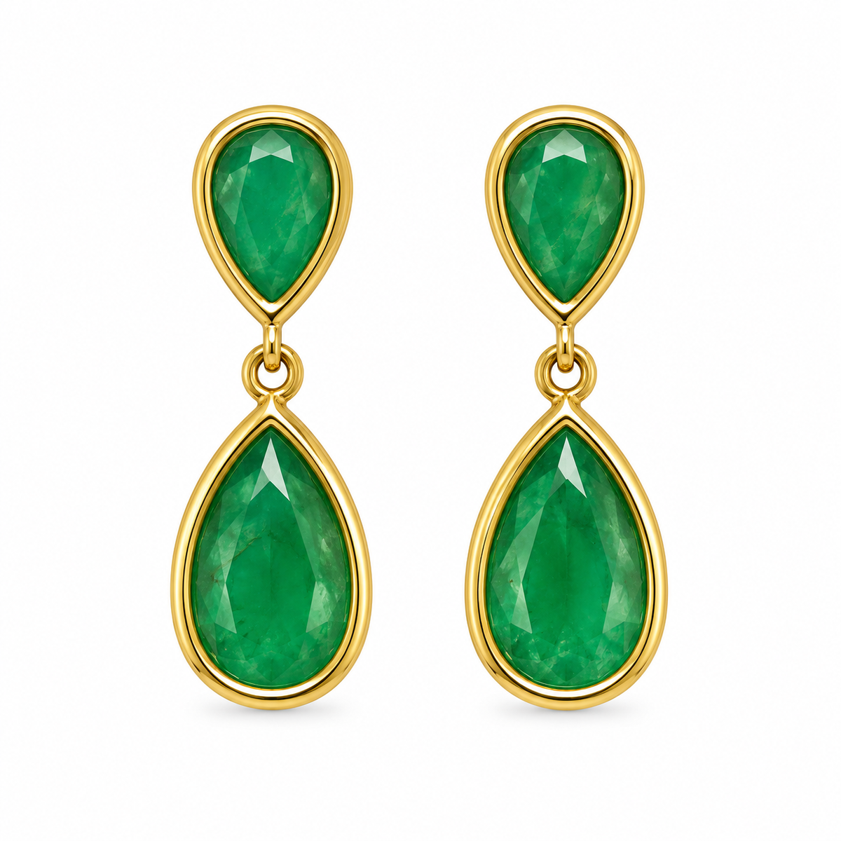 Genuine Emerald Earrings