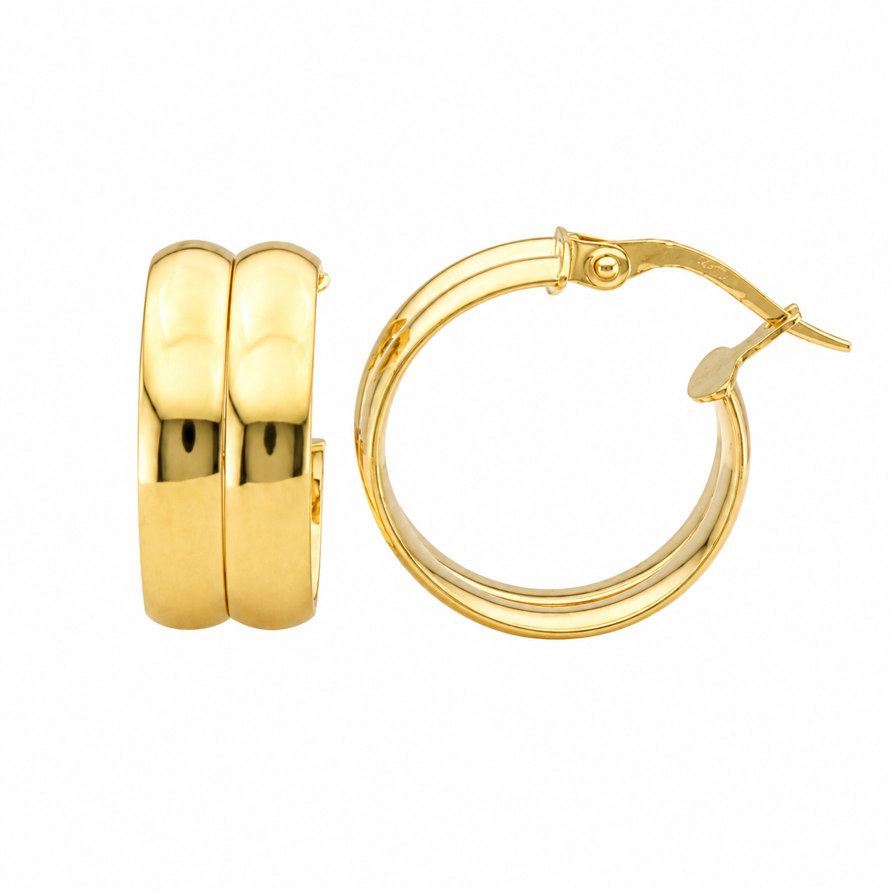 Two Lines Hoops Earrings