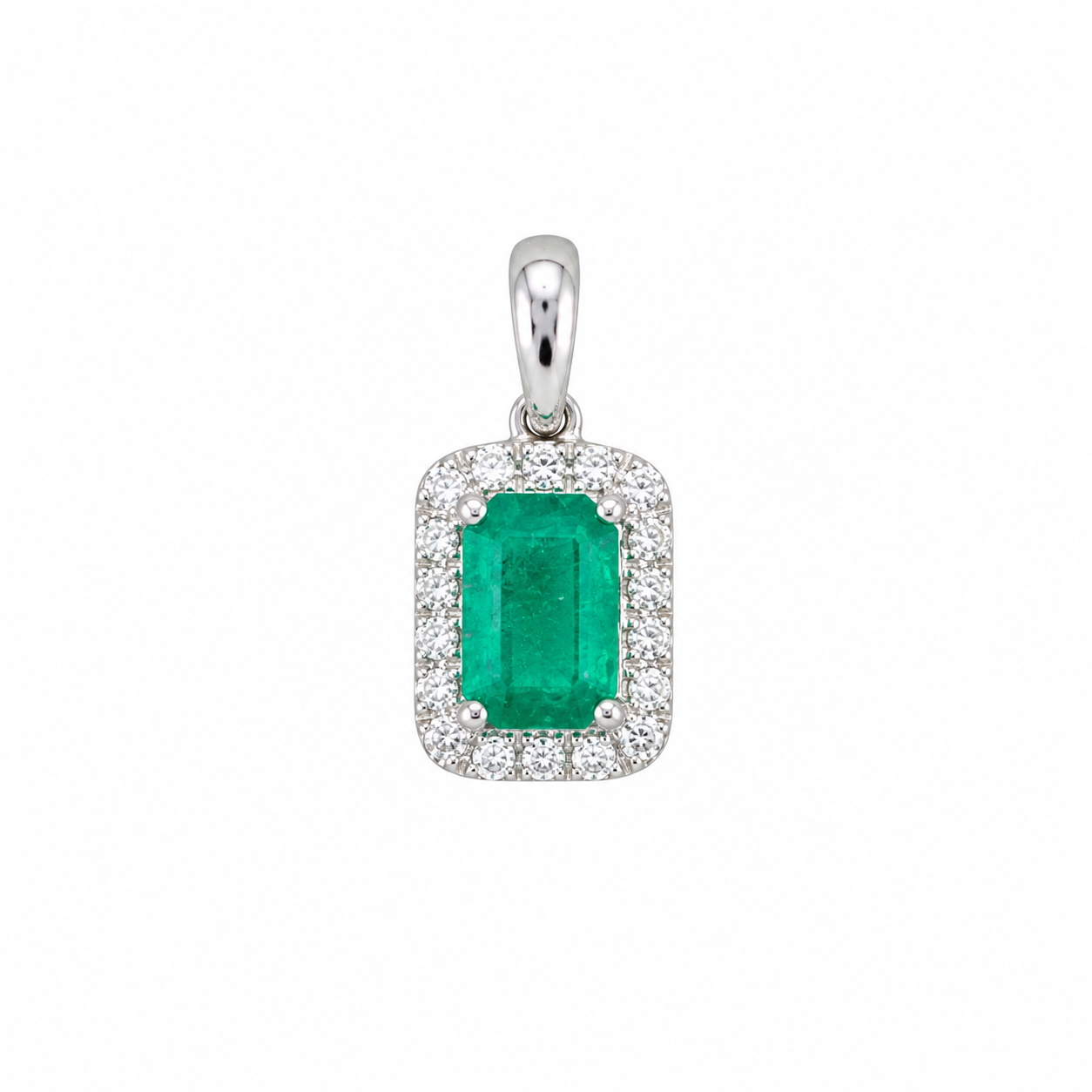 Emerald Diamond Pendant
