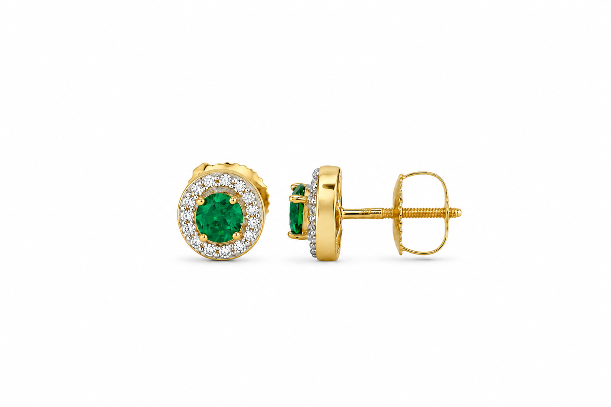 Diamond Stud  Earrings Jewelry