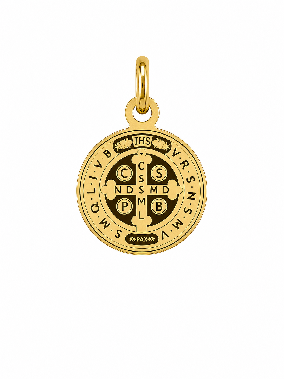 San Benito Abad Pendant 18K Italian Gold Size 16mm x 10mm Weight 0.5G