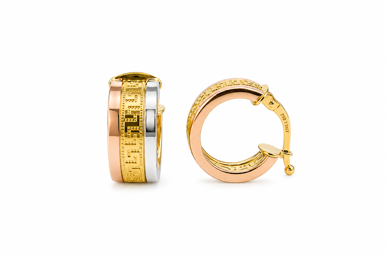 Three Colors Hoops Earrings