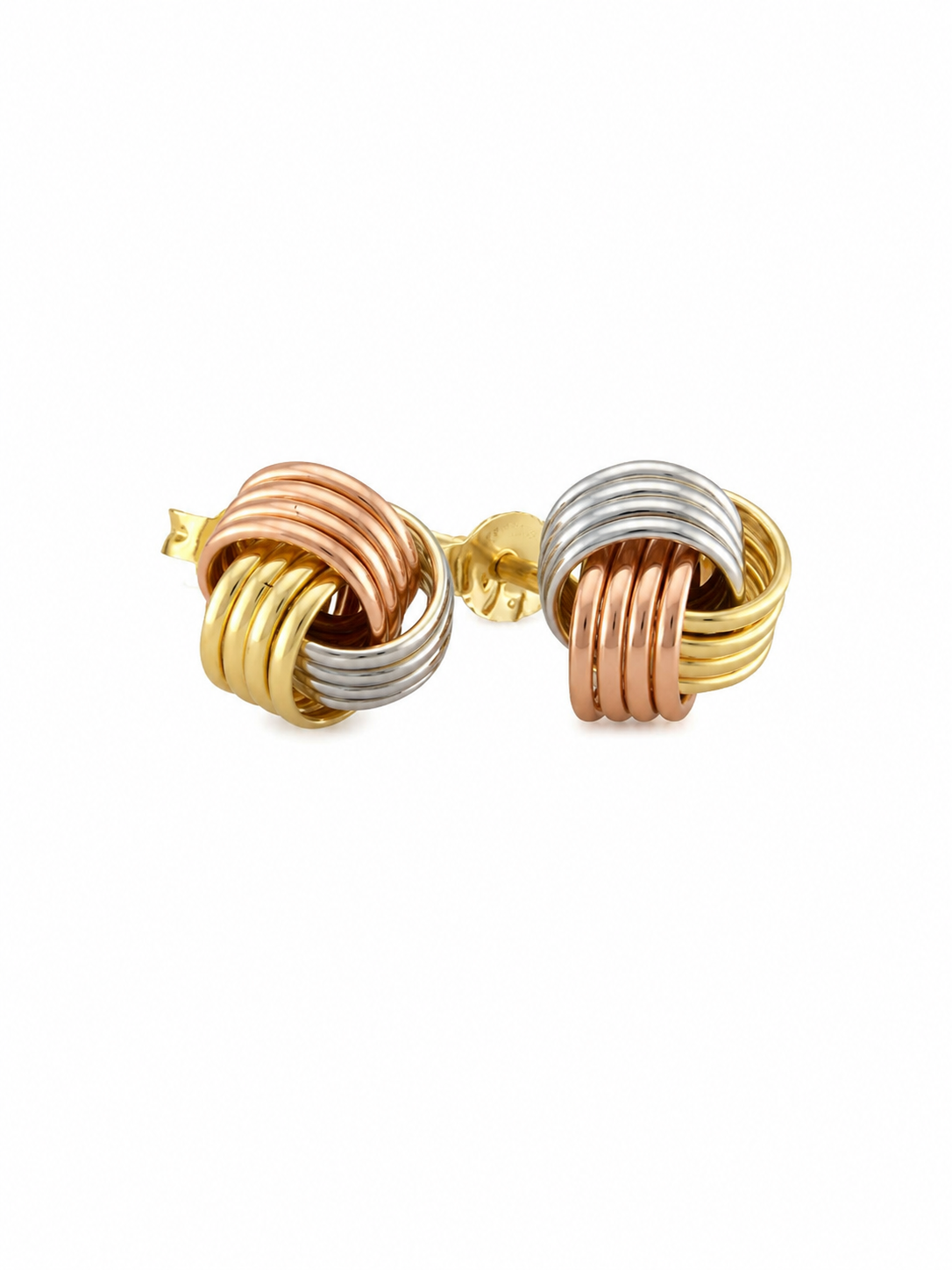 Three Colors Knot Stud Earrings