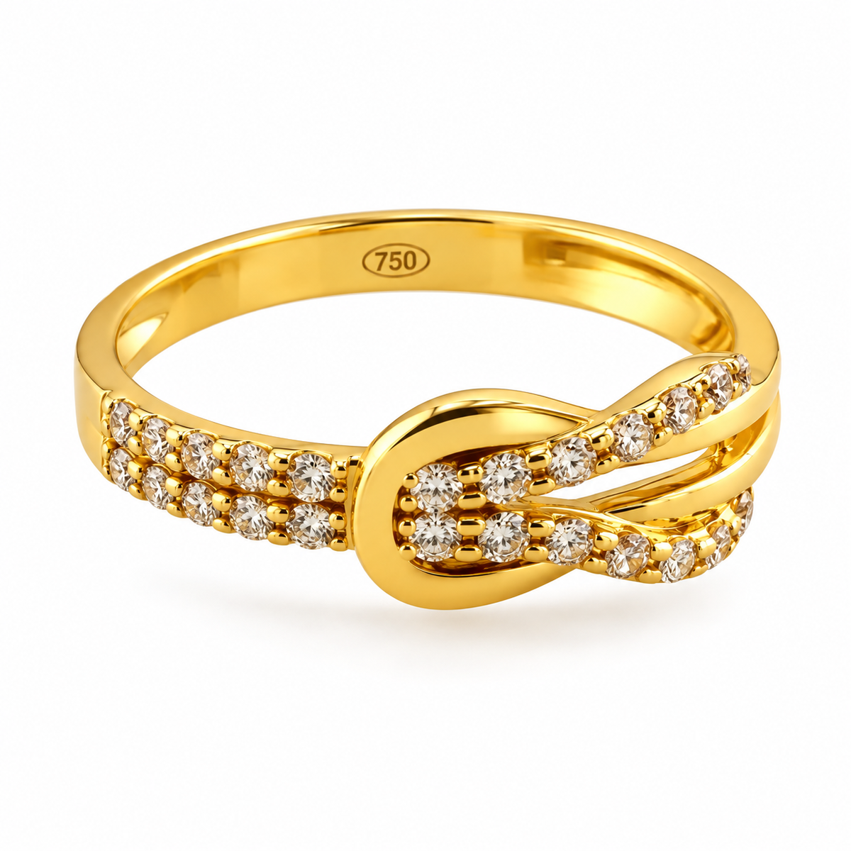 Belt Figure Zirconia Ring