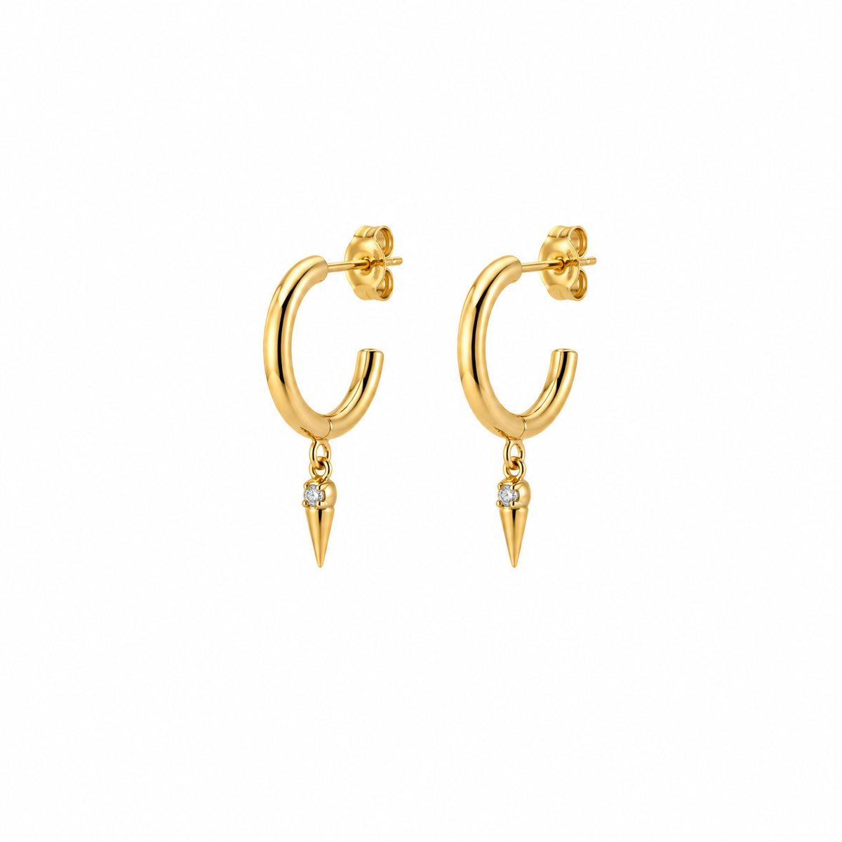 Cross Huggies Earrings