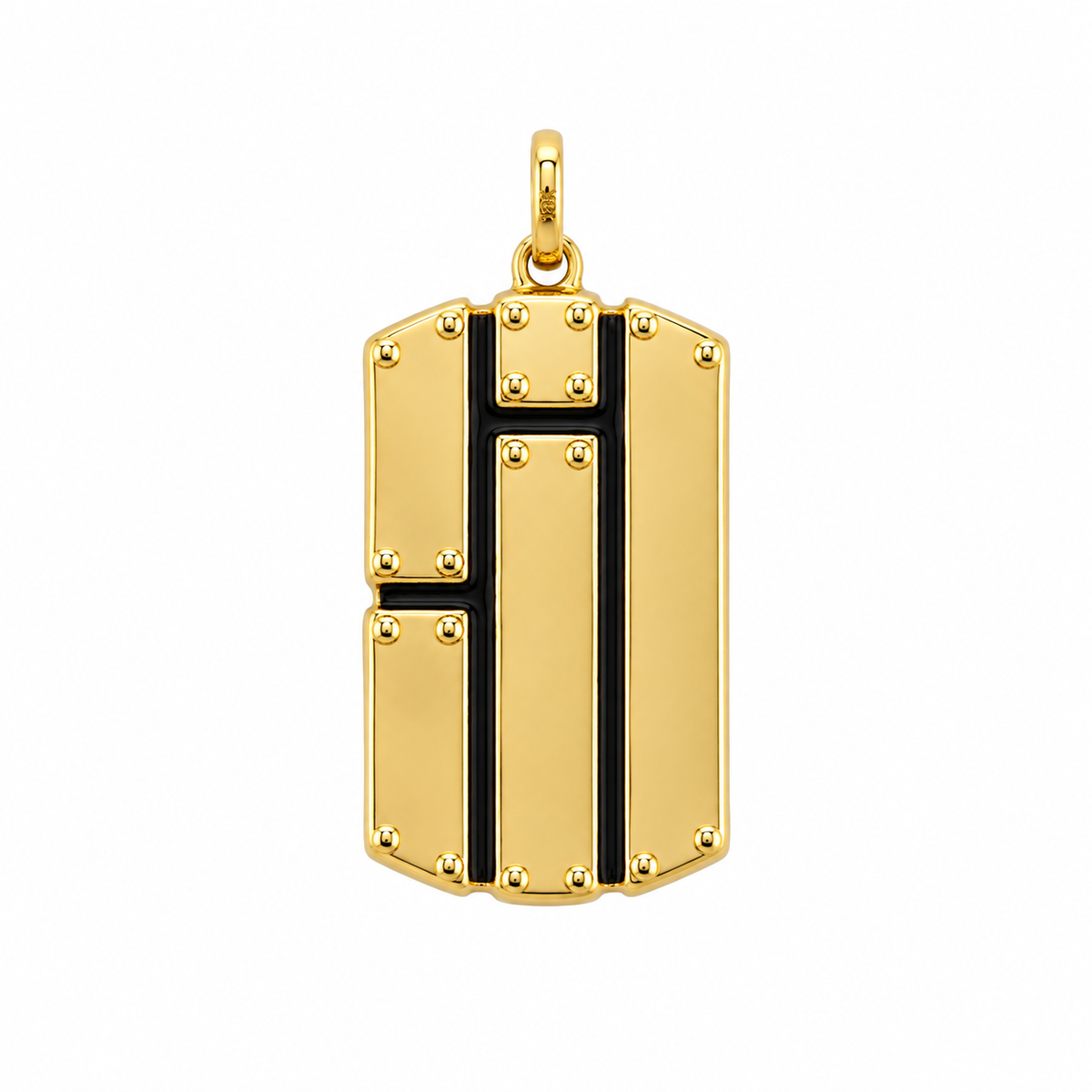 Tag with Black Lines Pendant