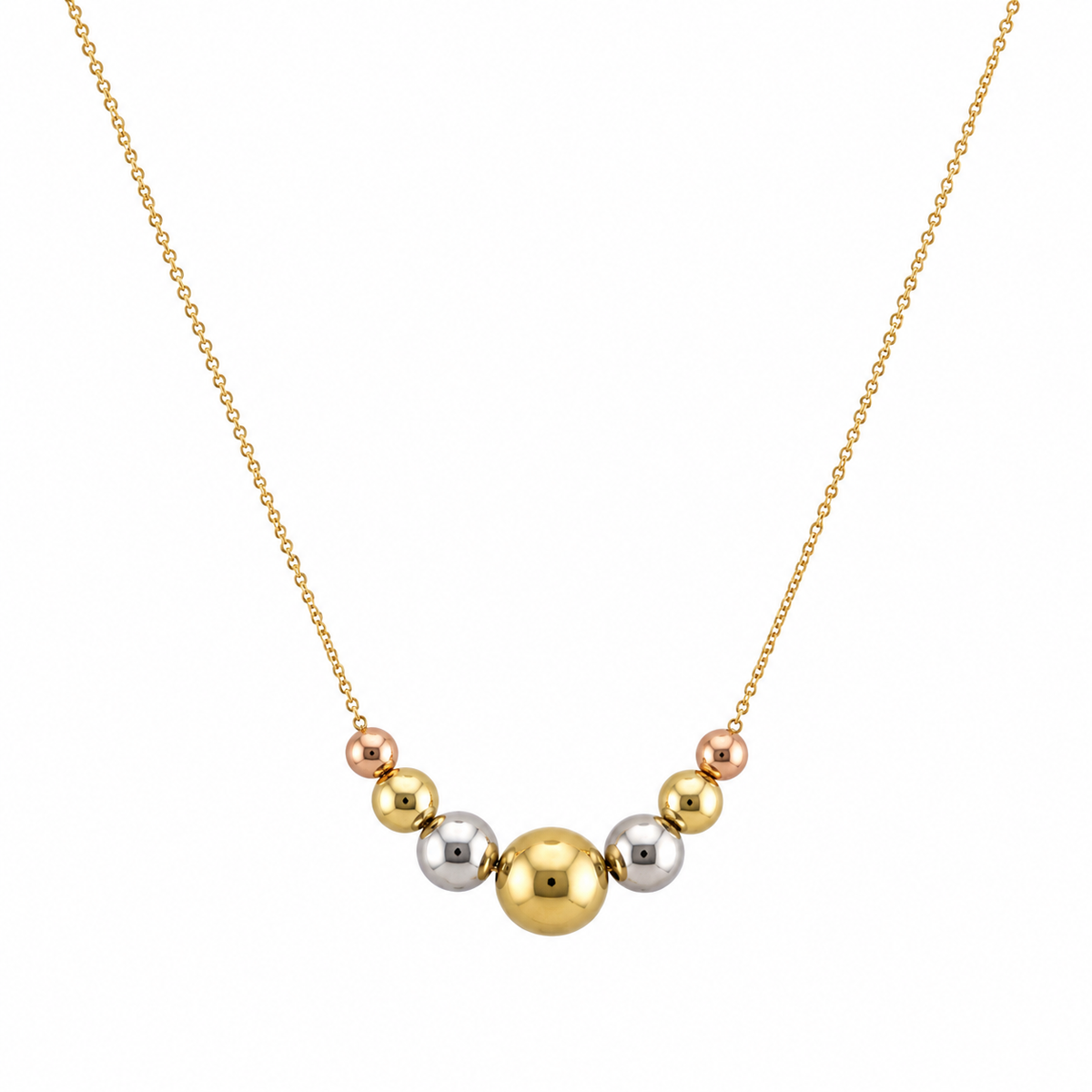 Three Colors Balls Necklace