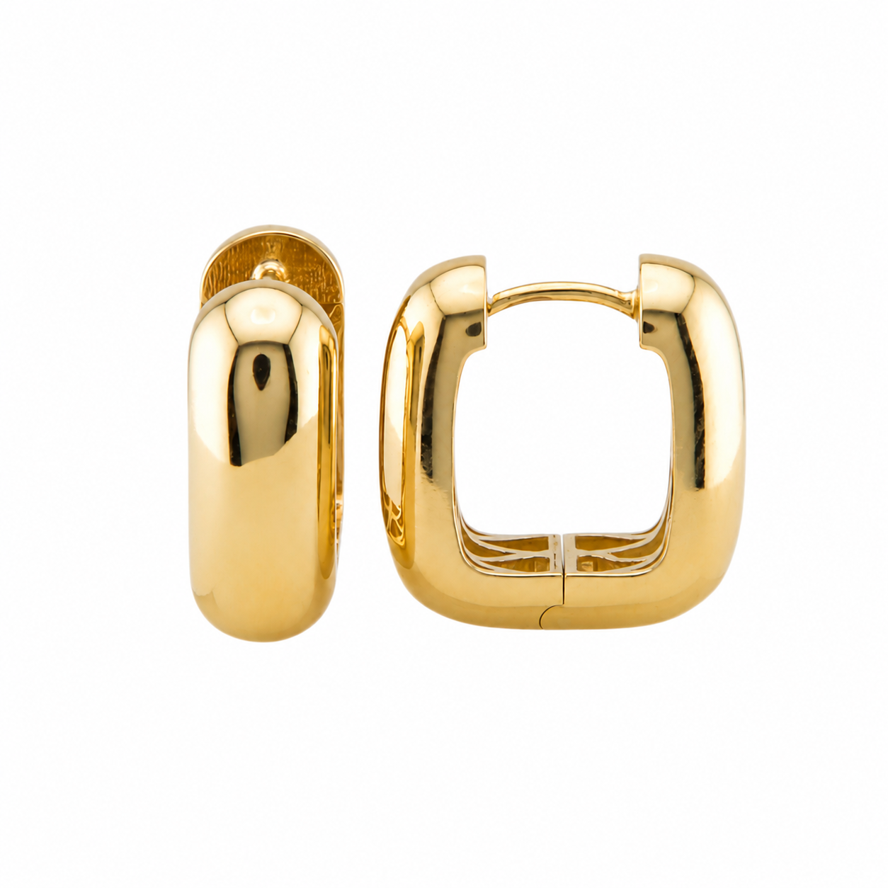 Fancy Square Hoops Earrings