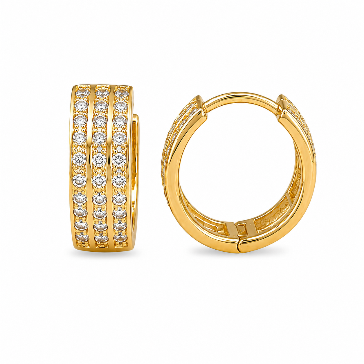Zirconia Hoops Earrings