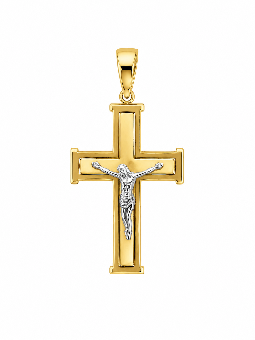 Bicolor Cross Pendant