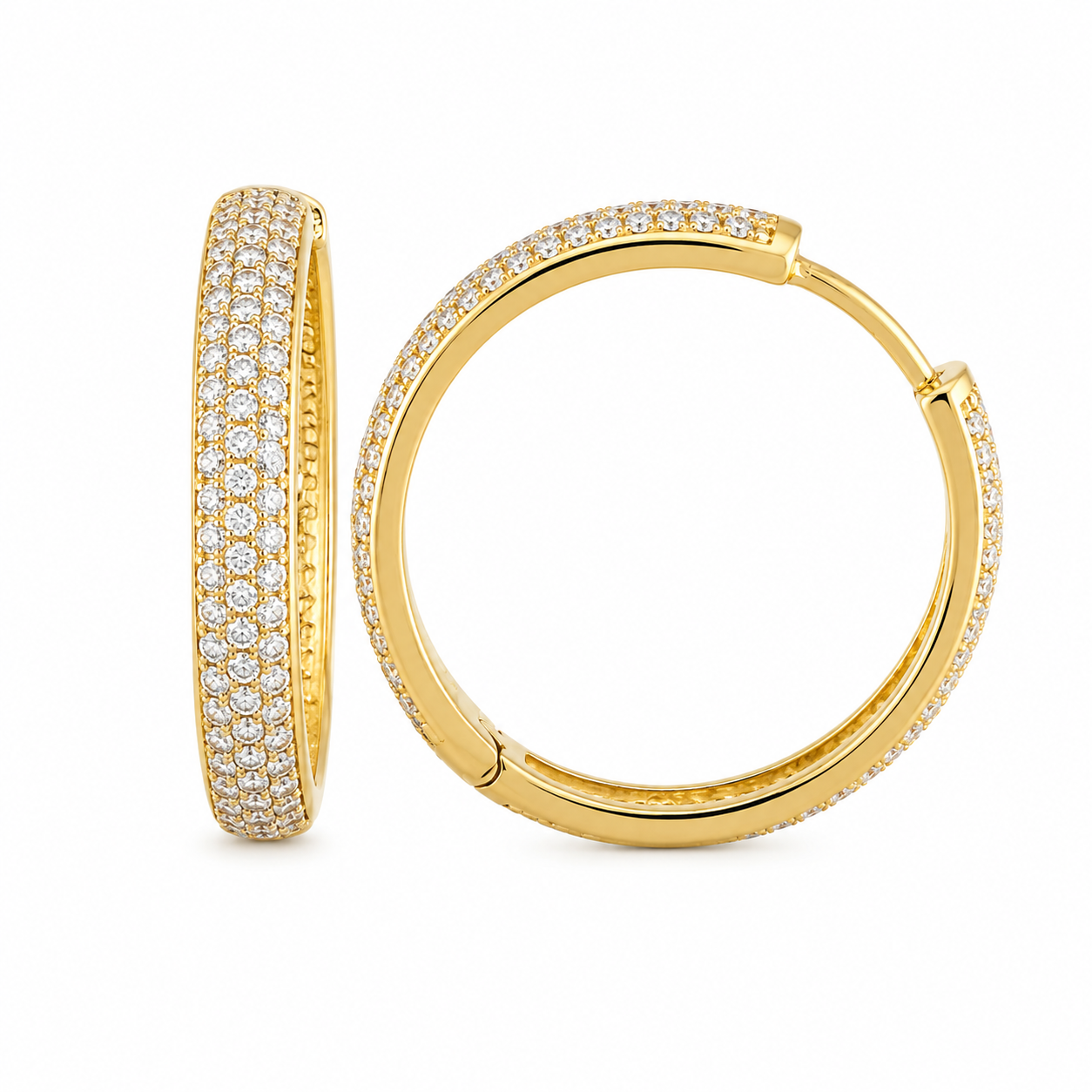 Zirconia Hoops Earrings