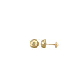 Diamond Cut Half Balls Stud Earrings
