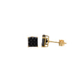 Black Zirconia Stud Earrings