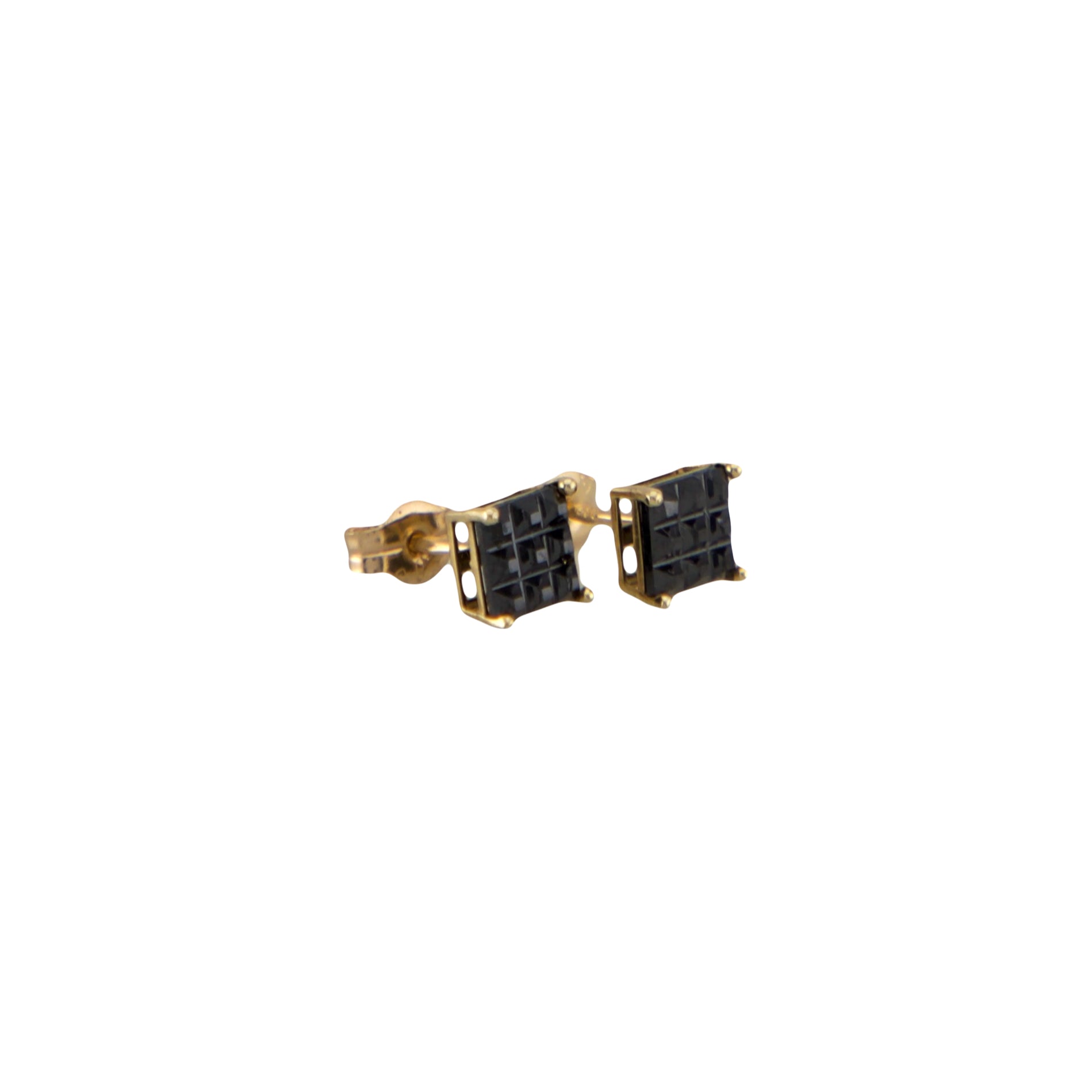 Black Zirconia Stud Earrings