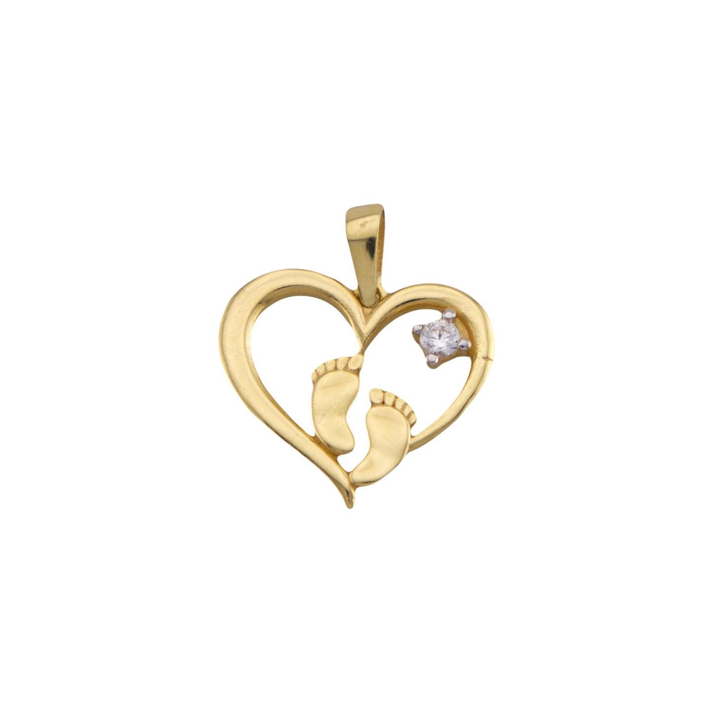 Feet & Heart Pendant