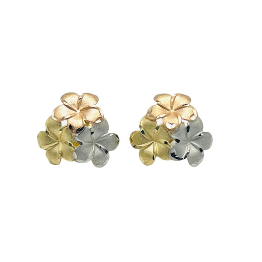 Cluster Flower Stud Earrings (Three Colors)