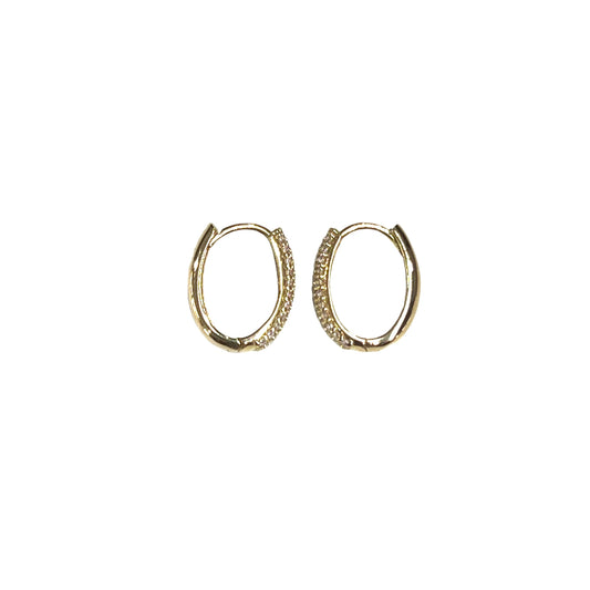 Zirconia Hoop Earrings