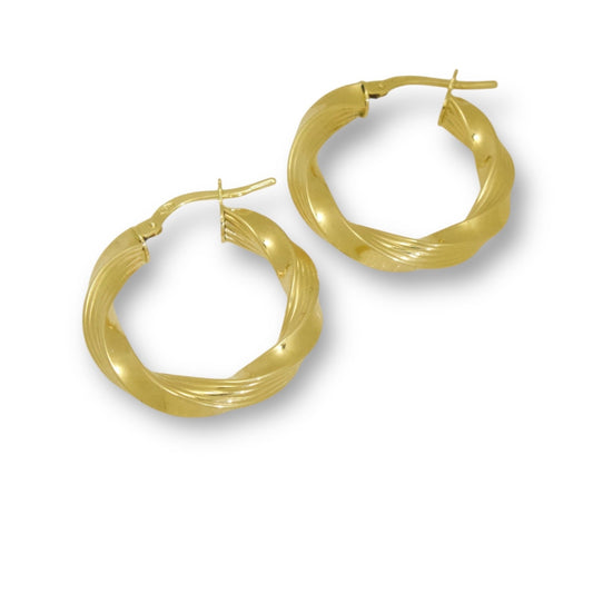 Fancy Twisted Hoops Earrings