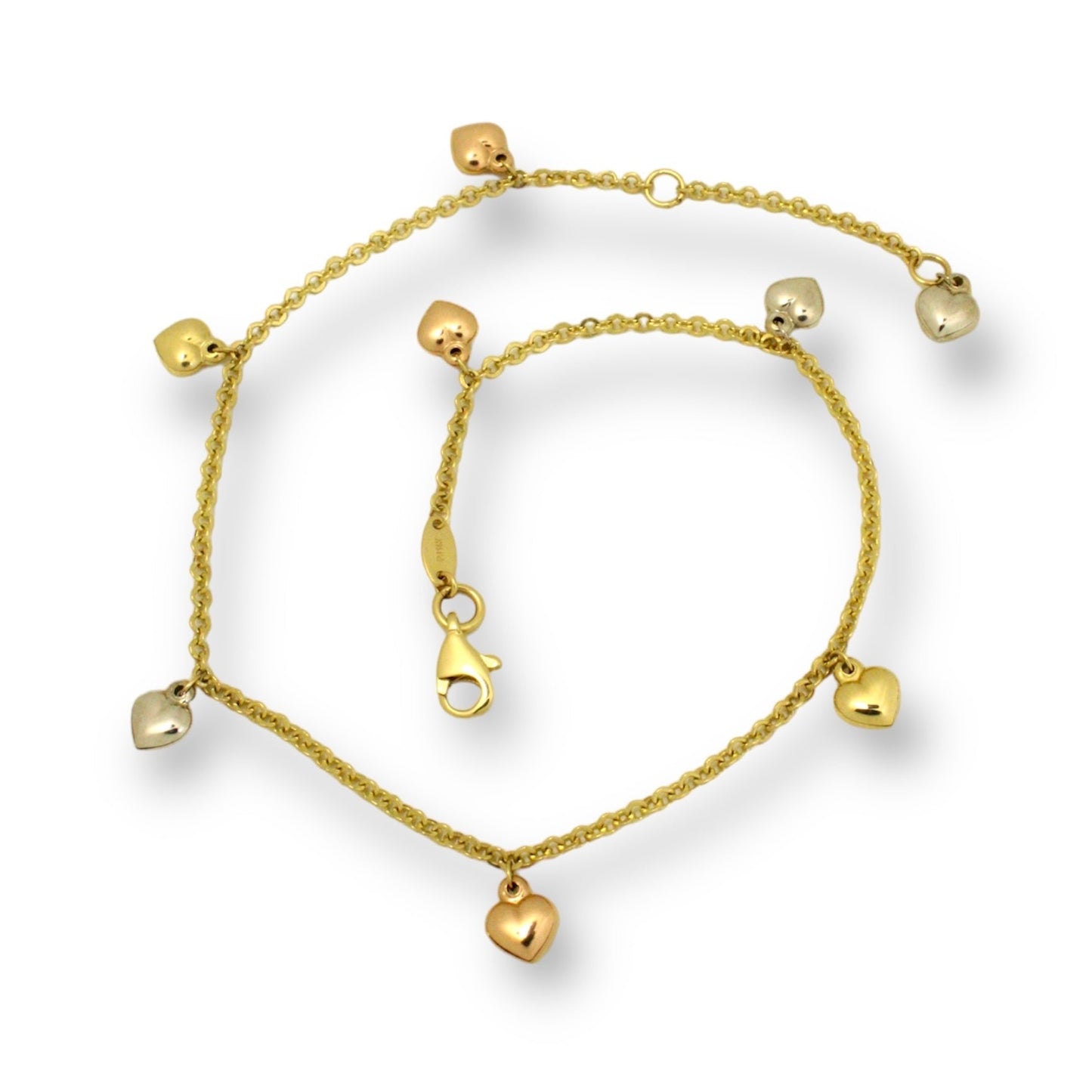 Three Colors Gold Anklet