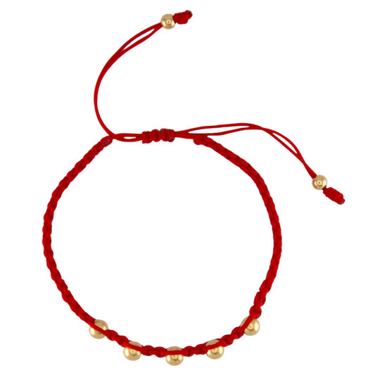 Gold/Red Balls Bracelet DG