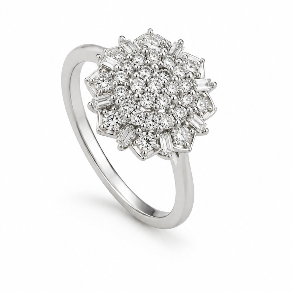 Double Halo Diamond Ring