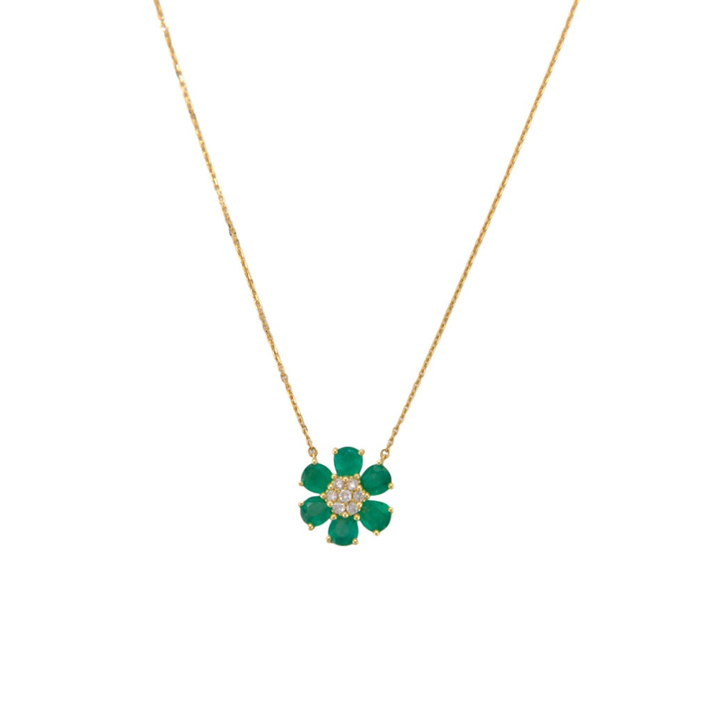 Diamond Emerald Necklace