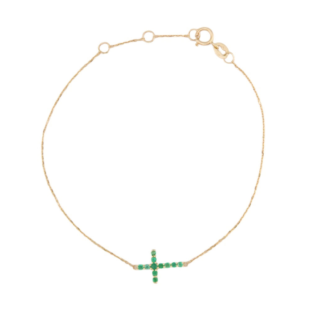 Emerald Cross Bracelet