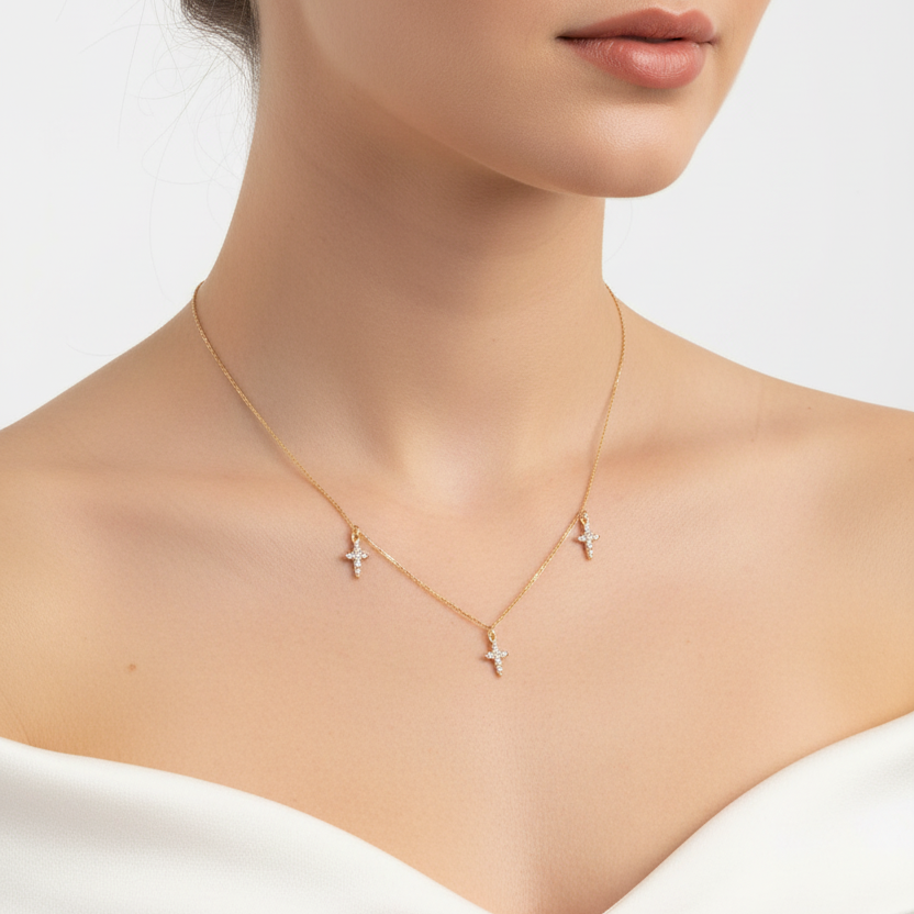 Three Cross Necklace