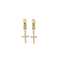 Cross Hoops Earrings