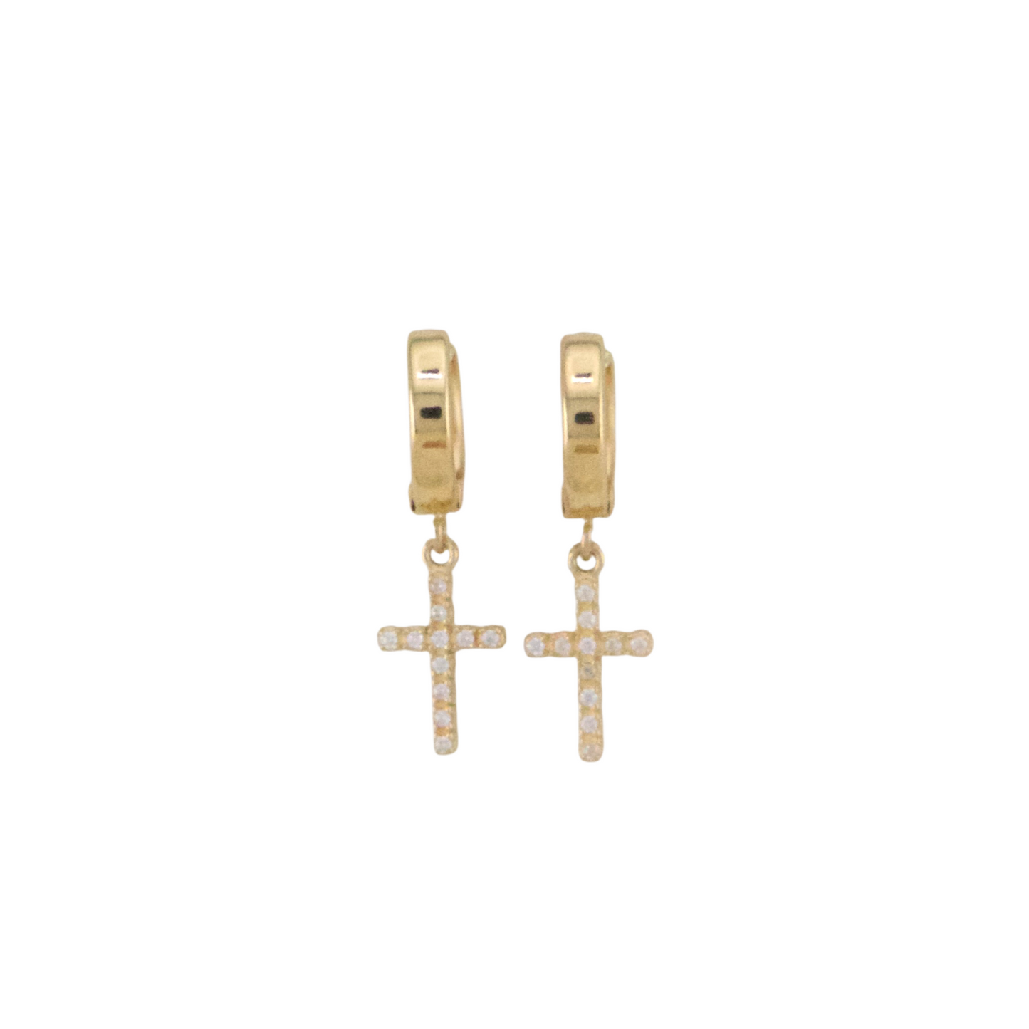 Cross Hoops Earrings
