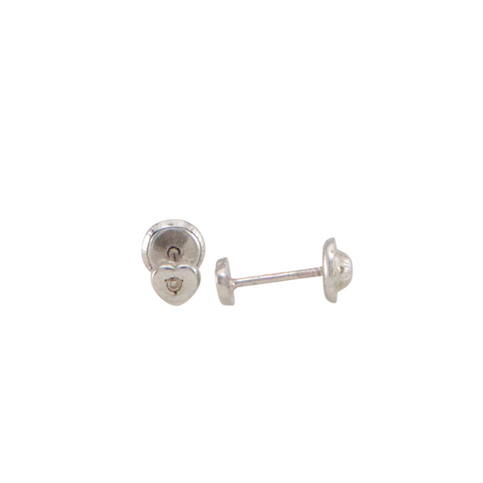 Diamond Heart Stud Earrings