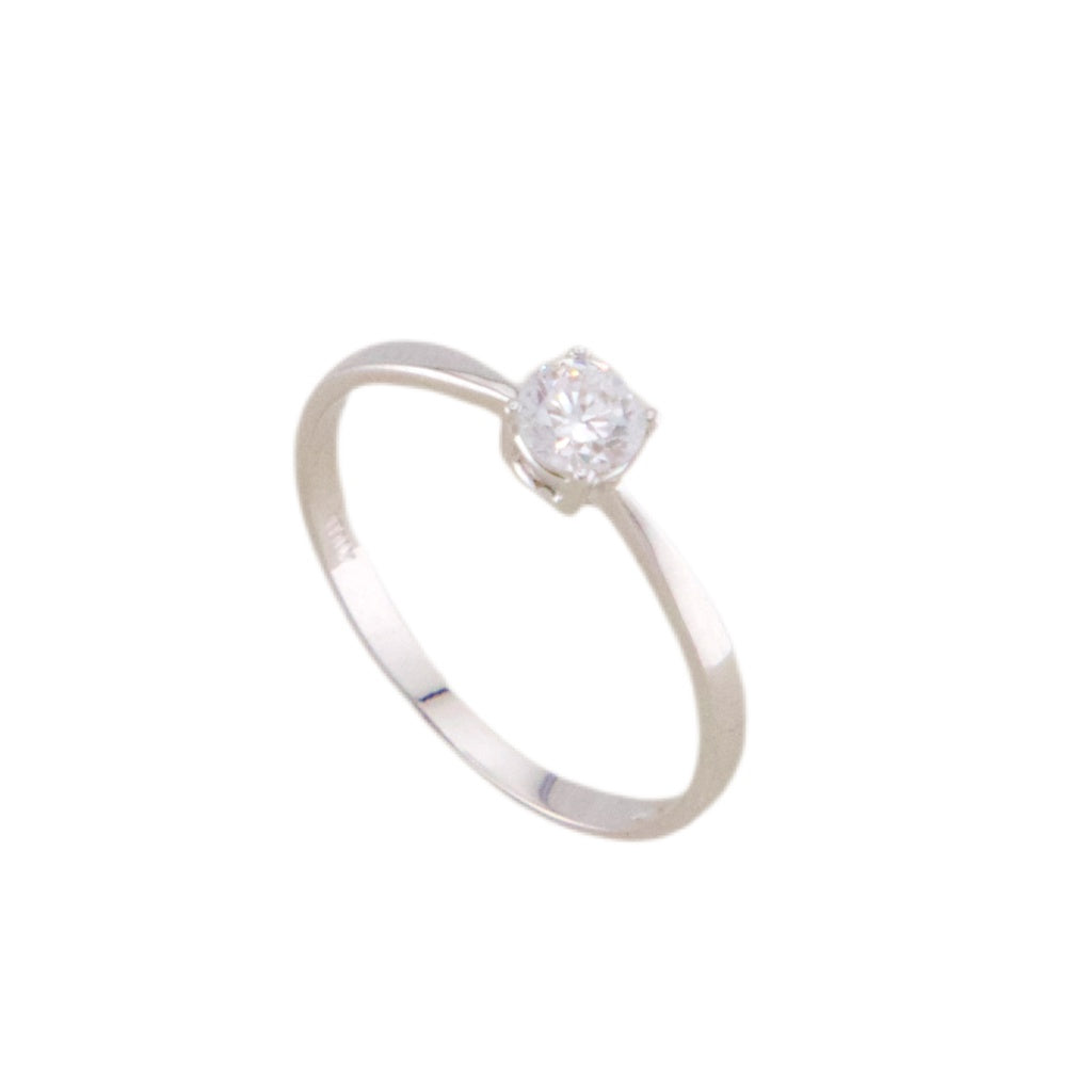 White Gold Solitaire Ring